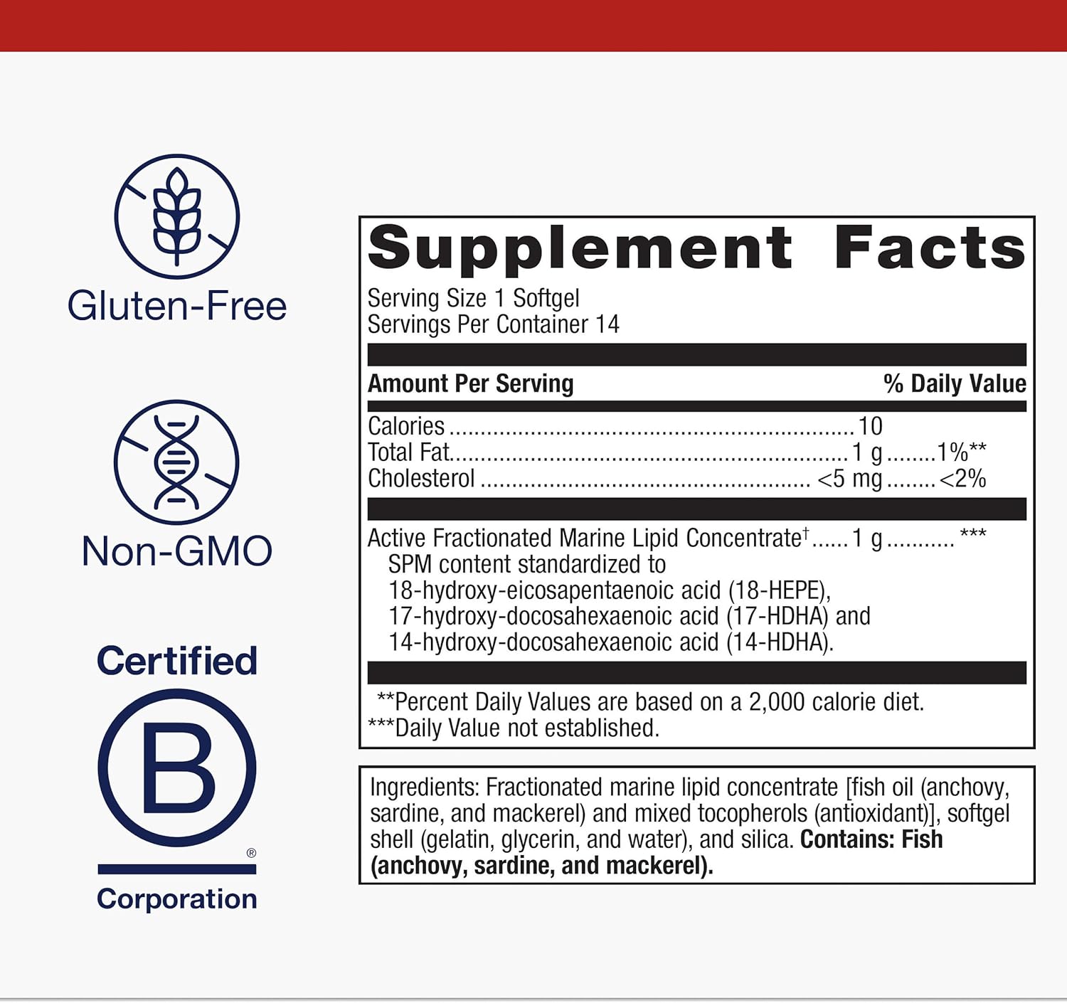 Metagenics SPM Active One Daily - Joint Soreness Supplement with Pro Resolving Mediators* - Encourages Soothing Relief* - Features Next Generation Omega Fish Oil - Non-GMO & Gluten-Free - 14 Softgels