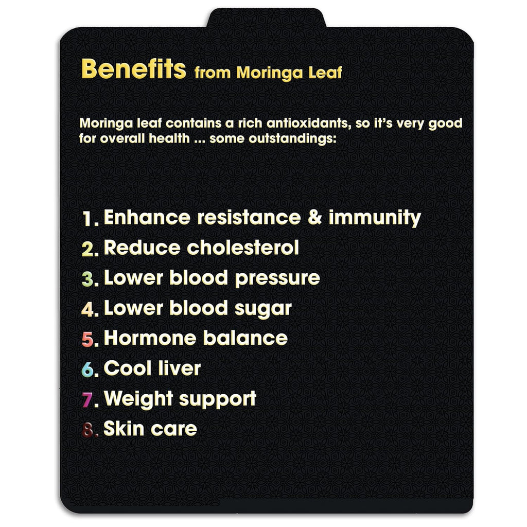 Moringa Loose leaf Tea Bags Pyramid with String - Resistance & Immune Support, Lower Blood Pressure & Sugar, Reduce Cholesterol, Cool Liver - Delicate of Green Tea - Pure Natural Moringa Leaves
