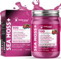 Irish Sea Moss Gel Raw - Wildcrafted Superfood Seamoss Gel - Mix Berry Flavor, Vitamin and Mineral-Rich from Pristine Caribbean Waters, Immune and Digestive Health Support - 10 oz.