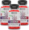 ZHOU Elder-Mune Elderberry Gummies - Black Elderberry Vitamin C, & Zinc, Daily Immune Support Supplement for Women & Men, Natural Chews for Adults & Children 4 & Up - 60 Gummies (3 Pack)