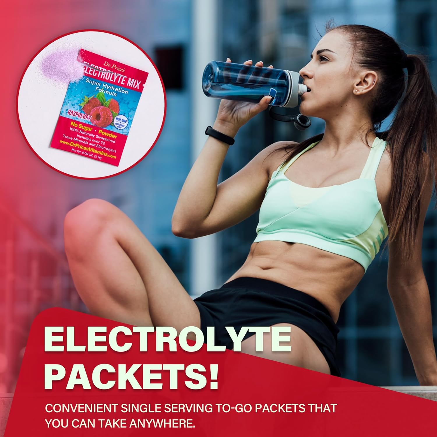 Dr. Price’s Electrolyte Mix | Sugar-Free Hydration Powder with 72+ Trace Minerals | No Sugar, Fast-Dissolving Electrolytes Powder Packets | Raspberry (30 Packs)