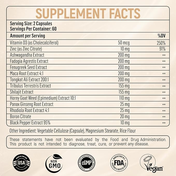 DR. SUNSHINE Forged Testosterone Supplement for Men –14 in 1 Natural Male Strength with Shilajit, Ashwagandha,Tongkat Ali-Muscle Builder Testosterone Booster for Mens-2 Month (120 Capsules)