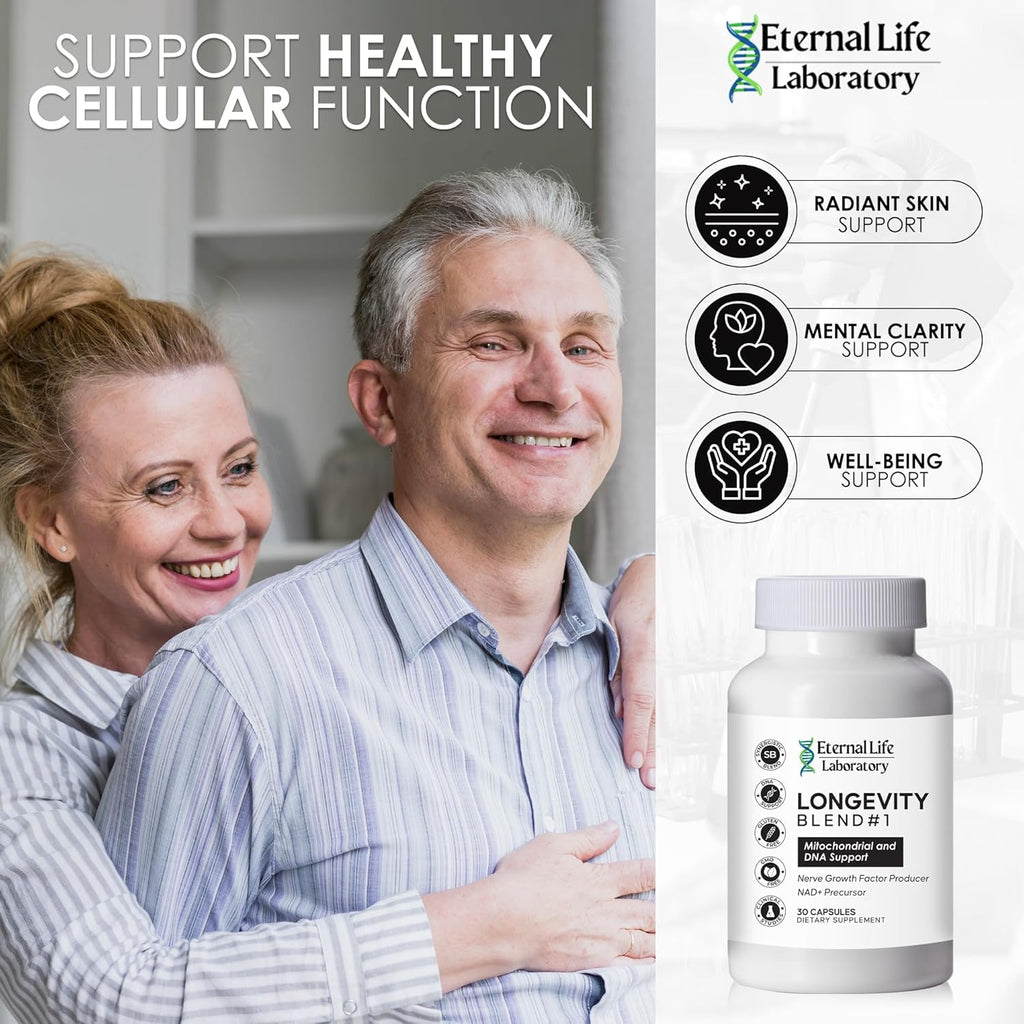 NAD+ Supplement with CoQ10 200mg, PQQ, Nicotinamide Riboside, Shilajit for Anti Aging Skin & Cell Vitality Longevity Blend #1 Made with Himalayan Shilajit and NAD - 30 Veggie Capsules