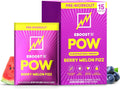 EBOOST POW Natural Pre Workout Powder - 15 Packets, Berry Melon Fizz - Preworkout Energy Booster Gym Supplement Drink Mix for Men and Women - Performance, Joint Mobility Support - Gluten-Free