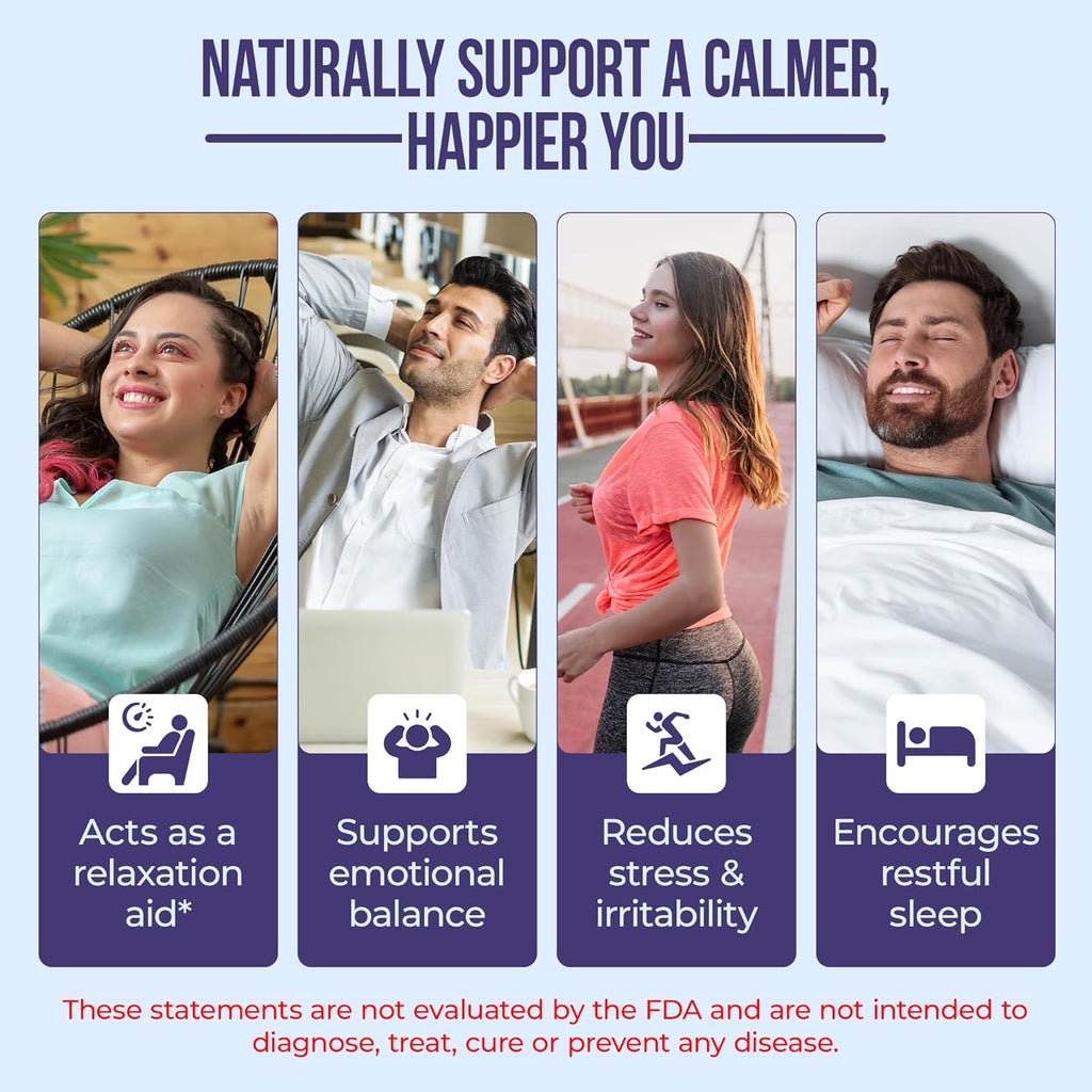 Nature's Nectar Anxiety and Stress Relief Supplements – Keep Calm Capsules with Ashwagandha, GABA, Magnesium & 5-HTP – Nervousness & Irritability Mood Supports Relaxation Lemon Balm 60 Filled Capsules