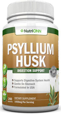 PSYLLIUM Husk Capsules - 1450mg Per Serving - 240 Capsules - Double Strength - Premium Psyllium Fiber Supplement - Great for Digestion and Regularity - 100% Natural Soluble Fiber
