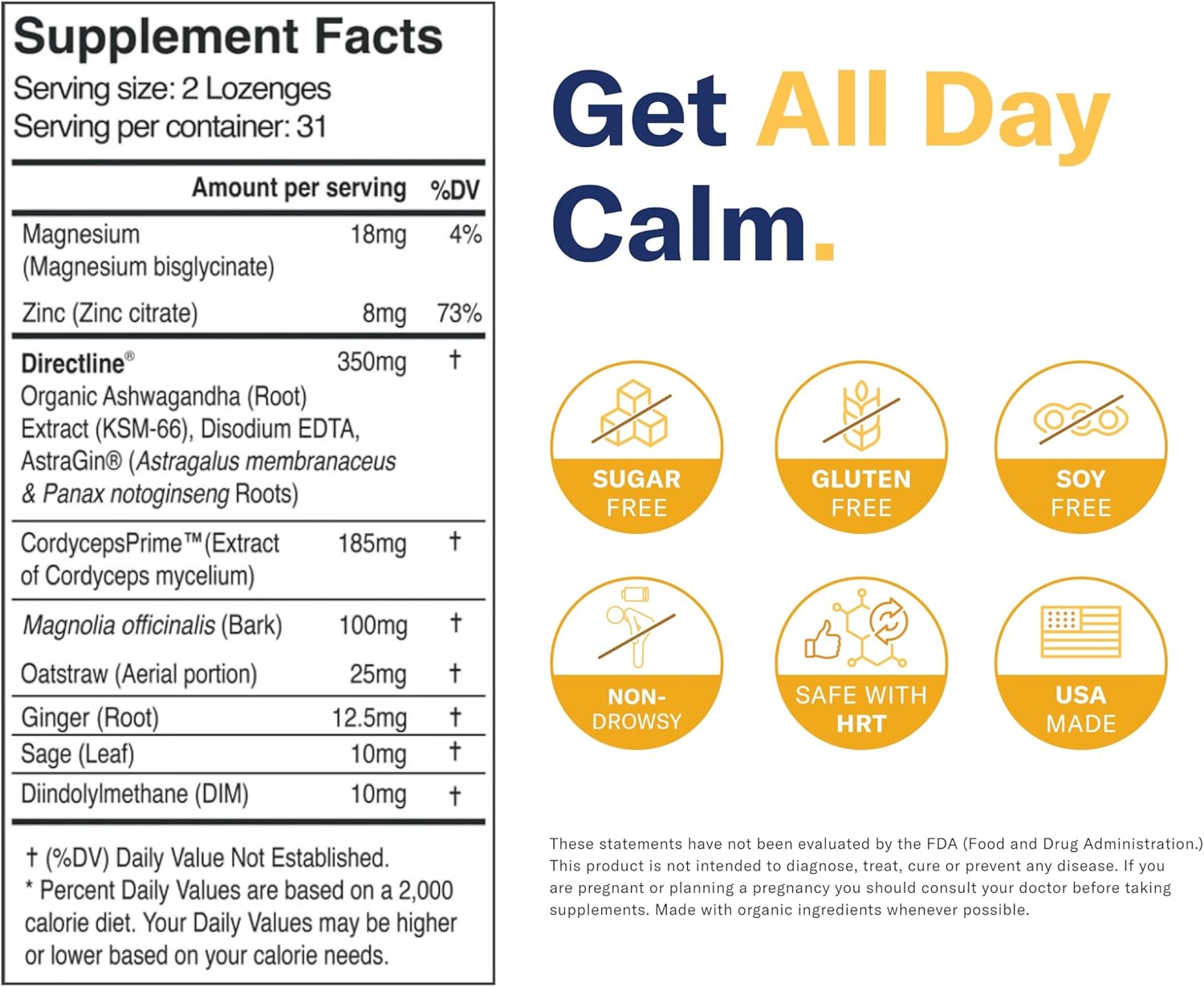 Rebalance Mellomints – Fast-Absorbing Daily Lozenges for Calm & Focus – Helps with Mood, Relaxation & Energy Balance – 62 Count (30 Day Supply)