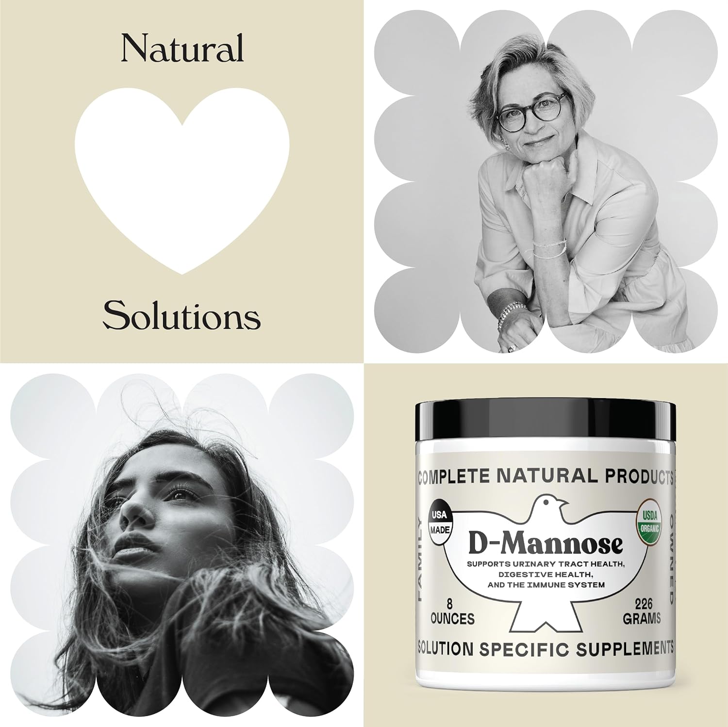 Complete Natural Products Organic D-Mannose Powder - 2000mg (2 Grams) - Non-GMO - Vegan Friendly - Urinary Tract Flush & Treatment - Bladder Cleanse & Urinary Tract Health Supplement