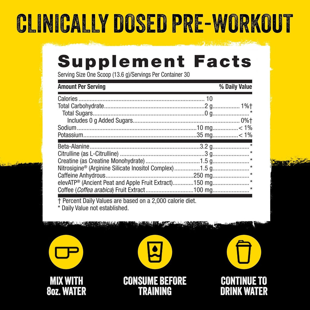 Beyond Raw LIT Pre-Workout - Strawberry Lemonade (30 Servings)