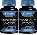 Resveratrol 1000mg Capsules - 240 Count - Japanese Knotweed Extract Resveratrol - Pack of 2
