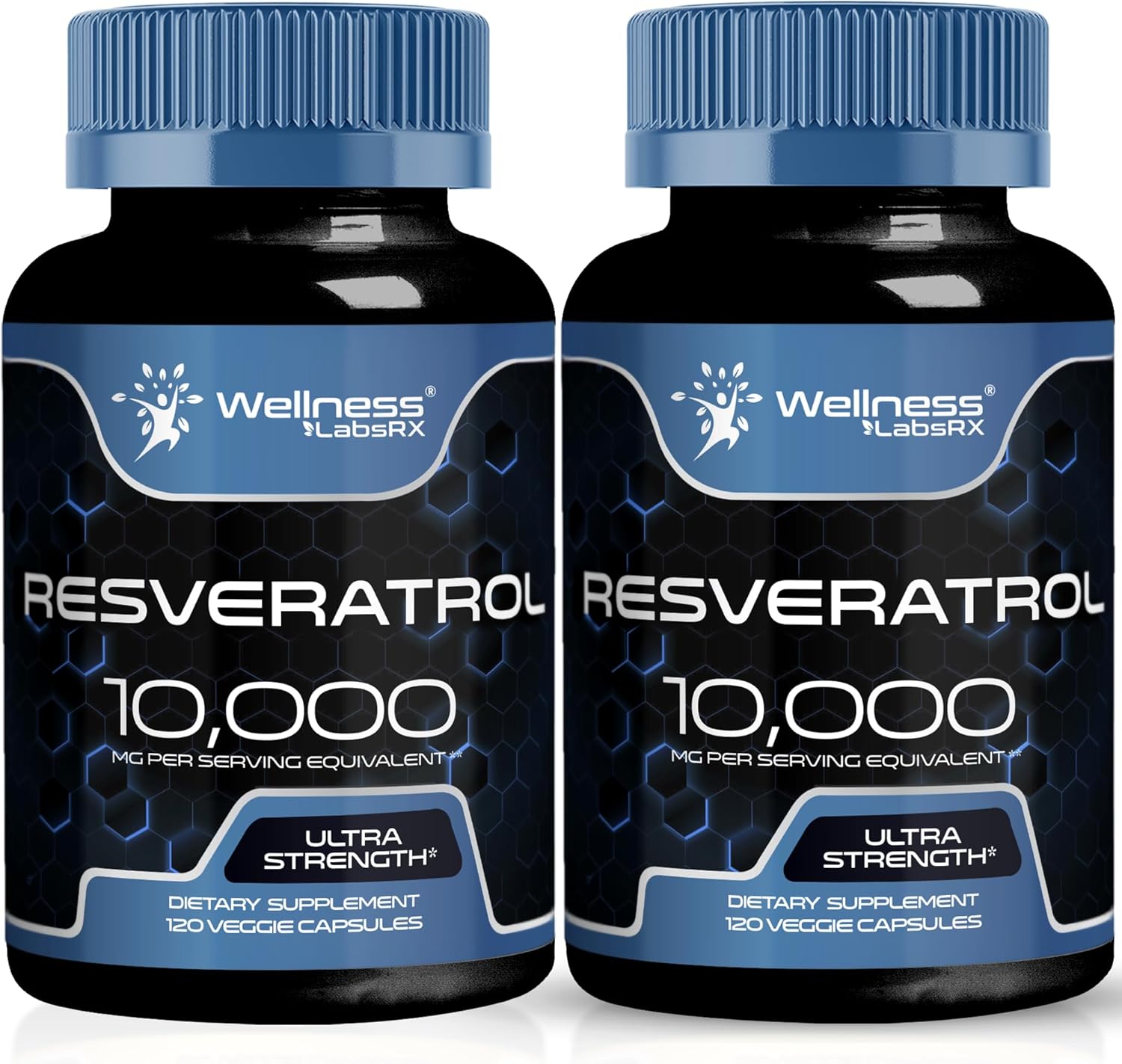 Resveratrol 1000mg Capsules - 240 Count - Japanese Knotweed Extract Resveratrol - Pack of 2