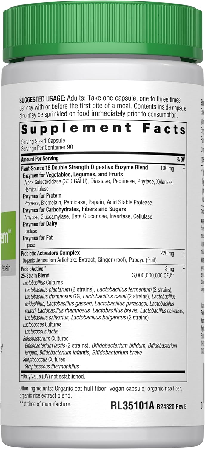 Rainbow Light Advanced Enzyme System Capsules, 90 Count
