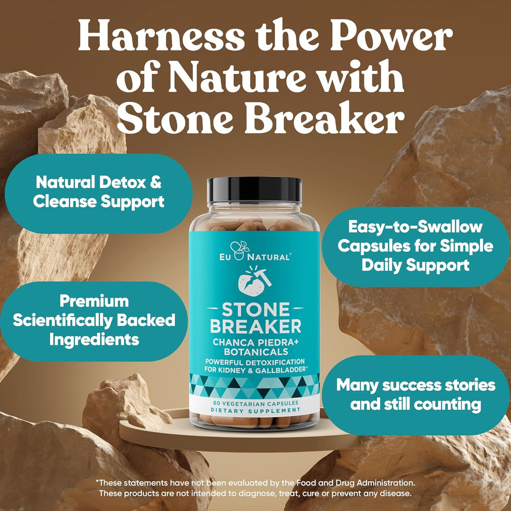 Chanca Piedra Stone Breaker - The Original Stone Breaking Formula with Celery Seed & Parsley to Detox Urinary Tract & Flush Impurities - Kidney & Gallbladder Cleanse - Natural Dissolver - 120 Capsules