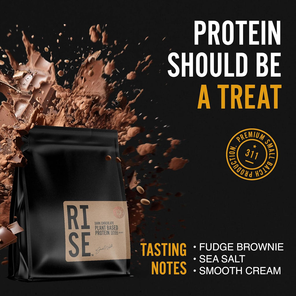 Dark Chocolate Protein Powder for Women & Men, Easy to Digest, Smooth & Creamy Dark Chocolate Plant Based Protein Powder Supports Overall Well-Being, 15 Servings (30g per Serving)