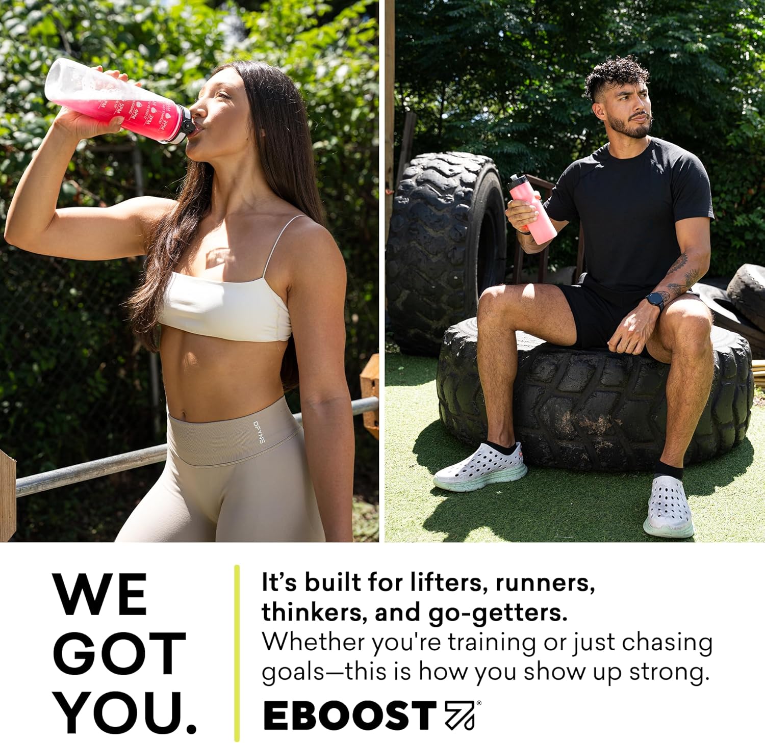 EBOOST POW Natural Pre Workout Powder - 15 Packets, Berry Melon Fizz - Preworkout Energy Booster Gym Supplement Drink Mix for Men and Women - Performance, Joint Mobility Support - Gluten-Free
