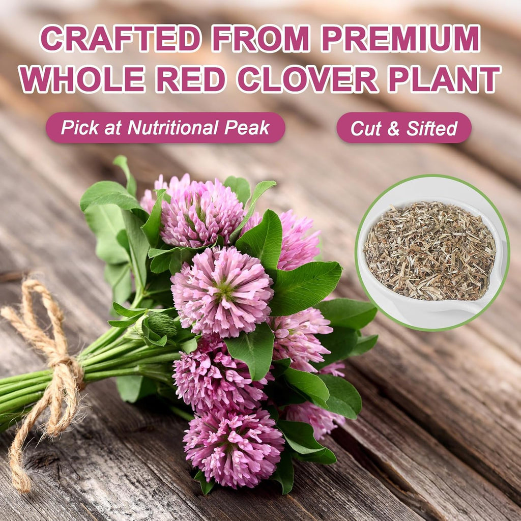 Fullchea - Red Clover Tea Bags, 50 Teabags - Pure Red Clover Herb - Non-GMO - Caffeine-Free - Rich in Antioxidants & Supports Wellness