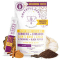 Grateful Earth Mushroom Coffee, Coconut Instant Coffee with Lion’s Mane Mushrooms, Chaga, Turmeric, L-Theanine, Cinnamon, Super Brain Blend For Energy & Immune Support, Dairy & Gluten Free, 20 Packets