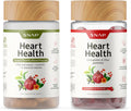 Snap Supplements Heart Health Bundle: CoQ10, Organic Beet Root, Hawthorn Berry, Turmeric & Odorless Garlic Capsules + Sugar-Free Gummies, 90 Caps & 60 Gummies
