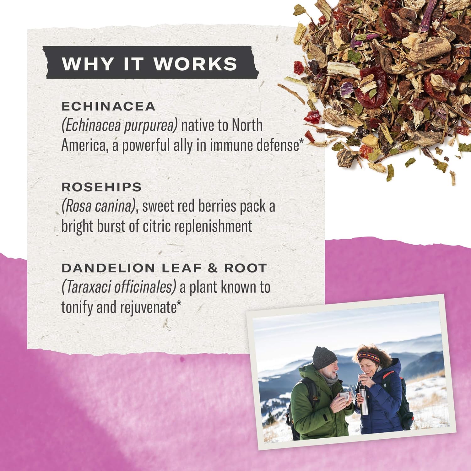 Numi Organic Immune Boost Tea, 16 Tea Bags (Pack of 3), Echinacea, Dandelion and Rosehips, Caffeine Free