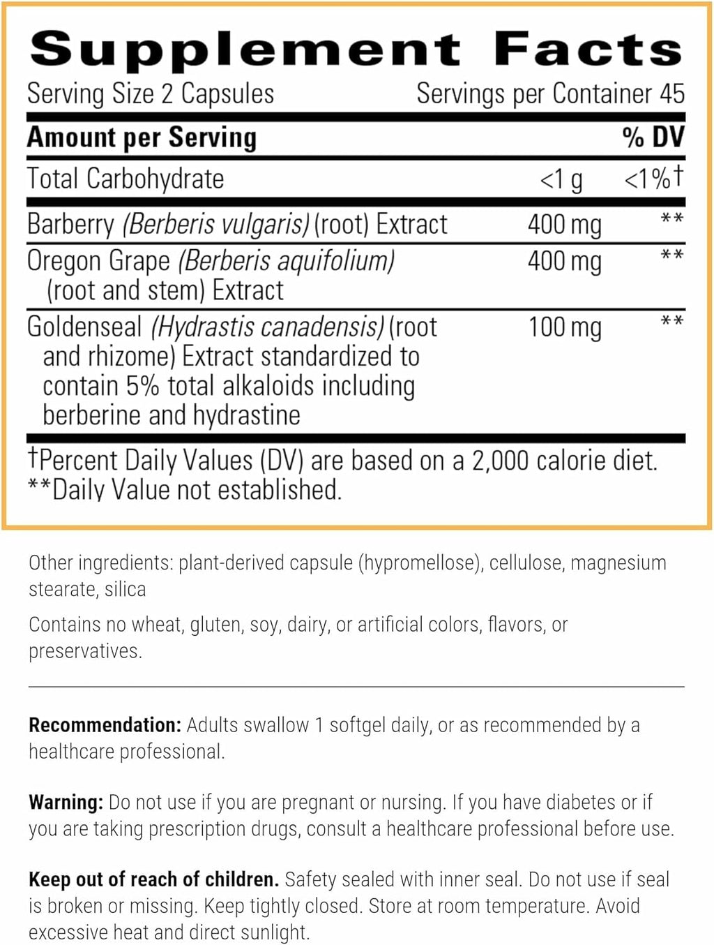 Integrative Therapeutics Berberine Complex - Digestive & Gut Health Supplement* - Vegan, Gluten-Free & Dairy-Free - 90 Capsules (45 Servings)