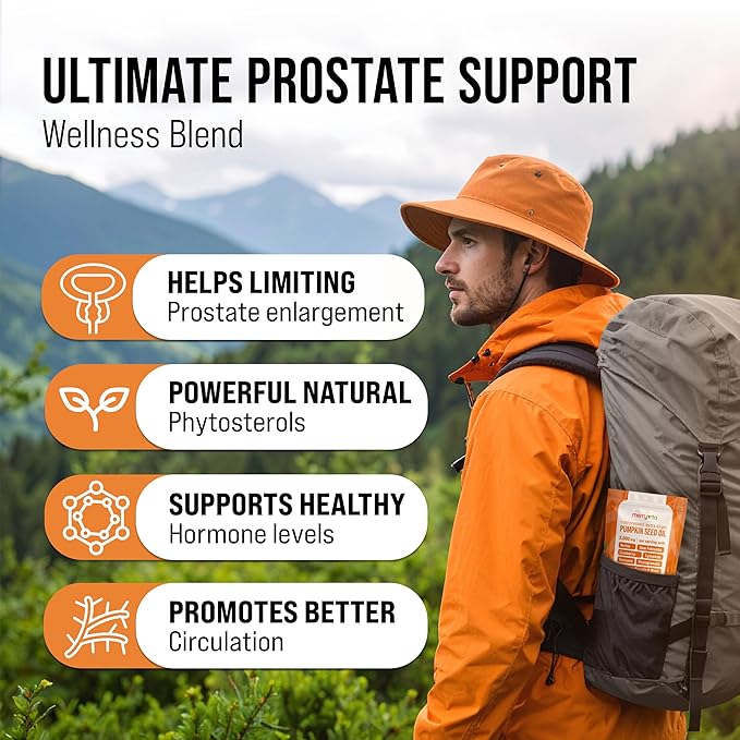 Pumpkin Seed Oil with Saw Palmetto, Turmeric, Nettle & More | 3000mg Per Serving, 300 Softgels | Cold Pressed, Extra Virgin | Prostate Health Supplements for Men | Non-GMO