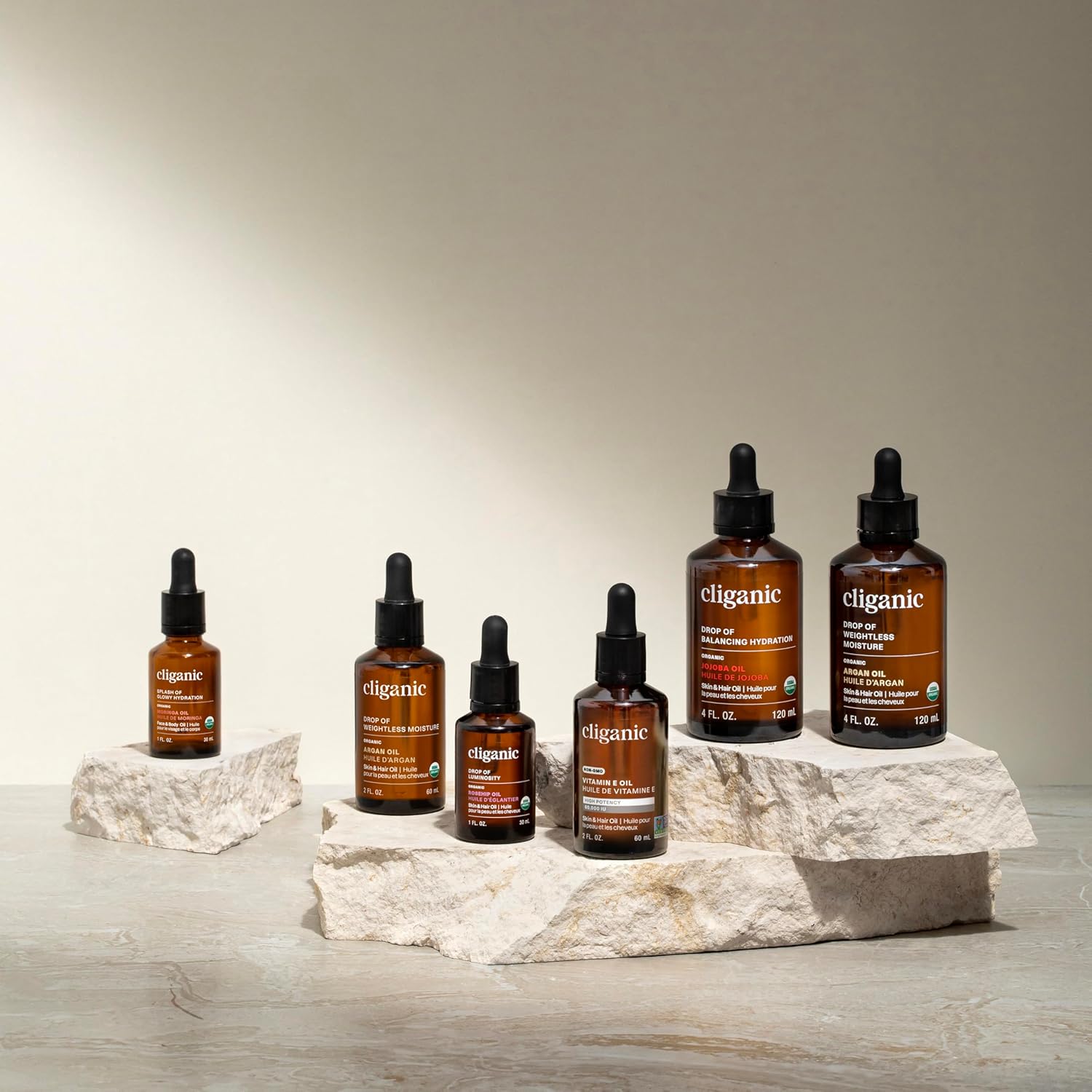 Cliganic Pure Vitamin E Oil for Skin, Scars, Hair & Face - 60,000 IU, Non-GMO Verified | Natural D-Alpha Tocopherol