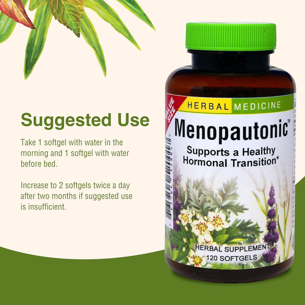 Herbs, Etc. Menopautonic Softgels - Essential Supplement for Women - Hormonal Transition Support Supplement - Offers Menopausal Support with Dong Quai & Motherwort - 120 Softgels (120 Servings)