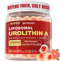 Urolithin A Gummies for Longevity & Muscle Energy, 1000mg Liposomal Urolithin A+ Supplement with NAD+, CoQ10, Resveratrol & L-Carnitine for Cellular, Mitochondrial, Brain & Heart Health, Vegan, 60ct