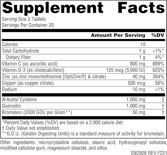 Source Naturals Wellness N-A-Cetin Immune Protocol, Crucial Immune Defense* - 90 Tablets