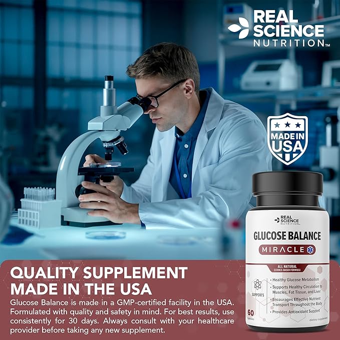 Glucose Balance Natural Nitric Oxide Support for Healthy Glucose Metabolism, Circulation, Energy & Nutrient Utilization Metabolic Wellness Supplement