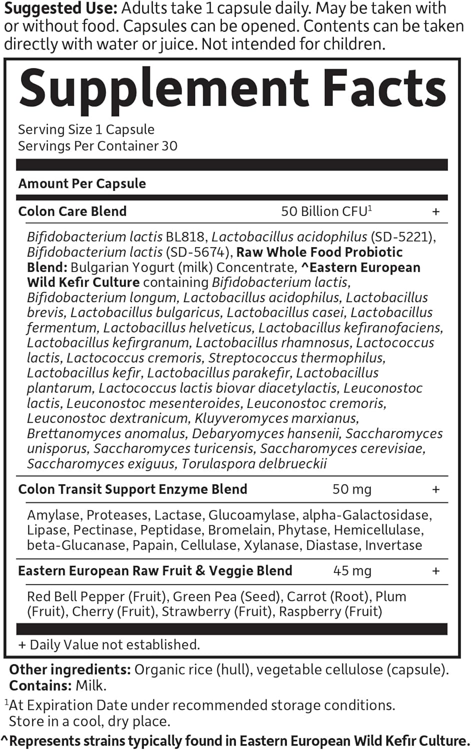Garden of Life Probiotics for Women and Men - Raw Probiotics Colon Care 50 Billion CFU and Enzymes, Shelf Stable Once Daily Acidophilus Probiotic for Regularity and Immune Health Support, 30 Capsules
