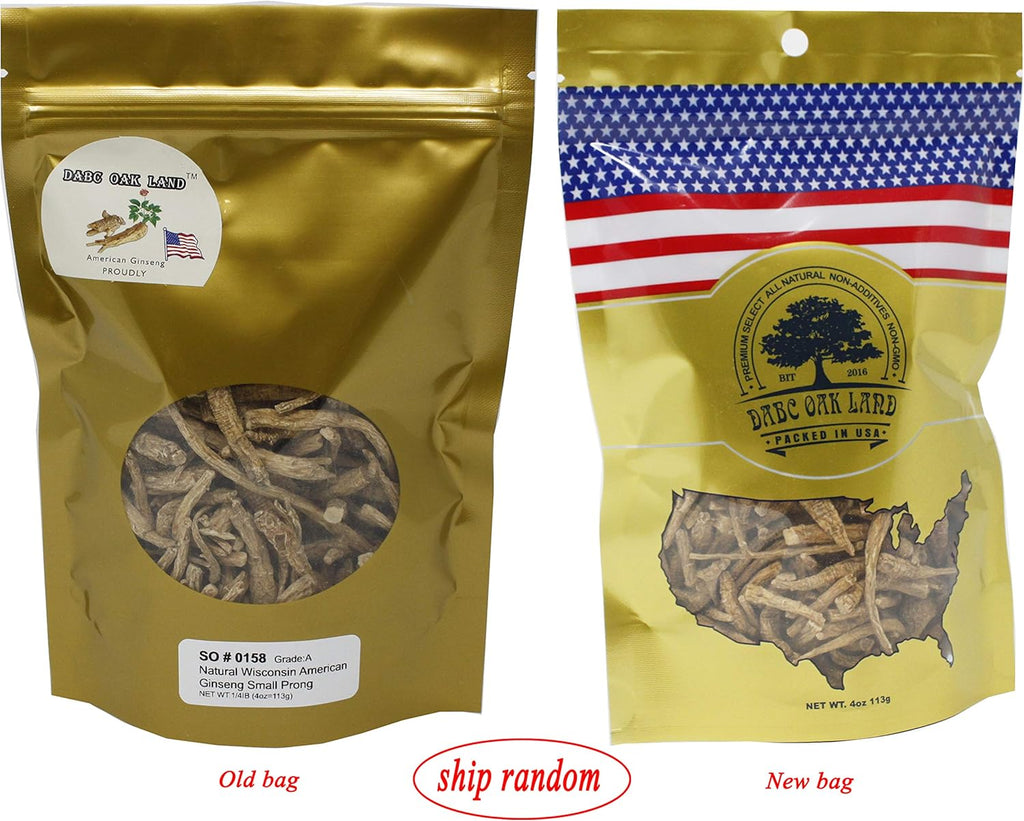 American Ginseng from Wisconsin, American Wisconsin Ginseng Branch Root for Tea 花旗参枝/西洋参枝 Bag Small 4oz/Bag*2