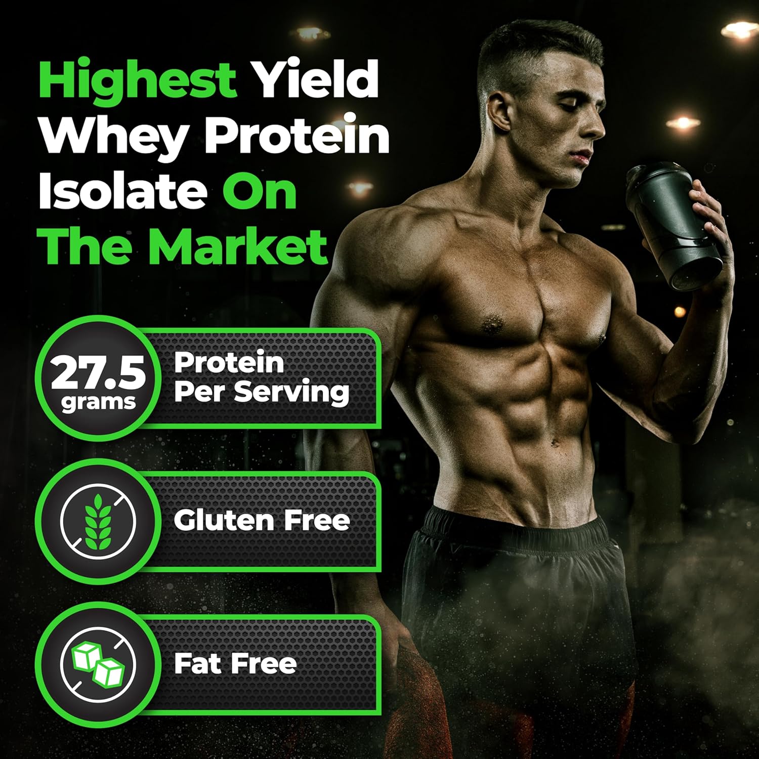 Species Nutrition Isolyze Whey Protein Powder, 100% Whey Isolate for Muscle Building, 27.5g Protein Per Scoop, No Sugar & Low Fat (Vanilla Ice Cream, 22 Servings)