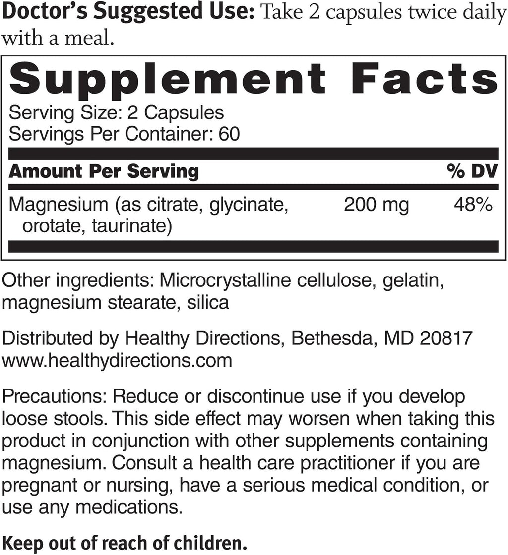 Dr. Sinatra's Magnesium-Broad-Spectrum Complex with Magnesium Glycinate and Citrate for Healthy Blood Pressure Levels and Blood Flow (400 mg)