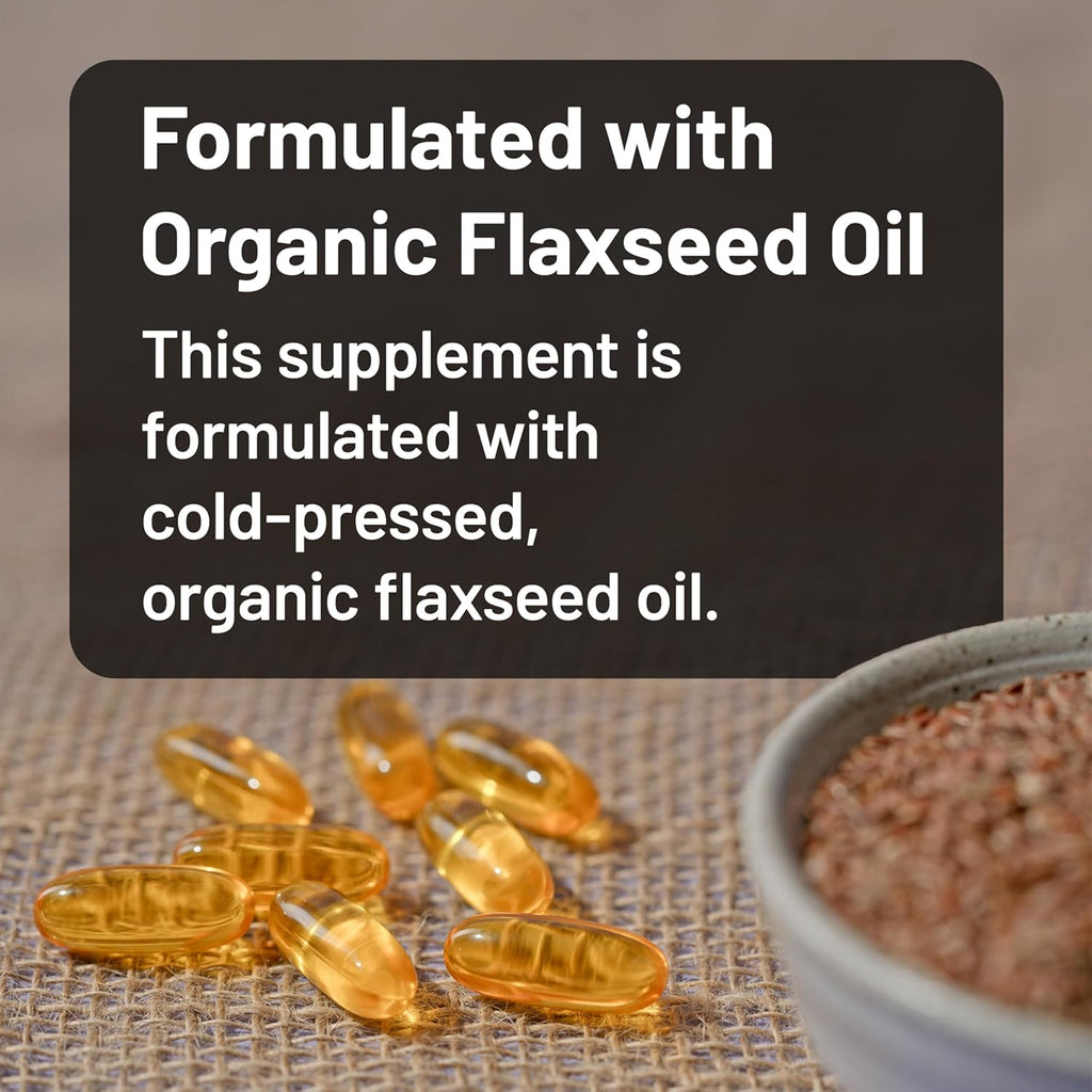 NatureWise Flaxseed Oil 3000 mg, Fish Free Omega 3 with 1500 mg ALA, Dietary Supplement for Immune Health Support - Organic, Cold Pressed, Non-GMO - 120 Softgels[40-Day Supply]
