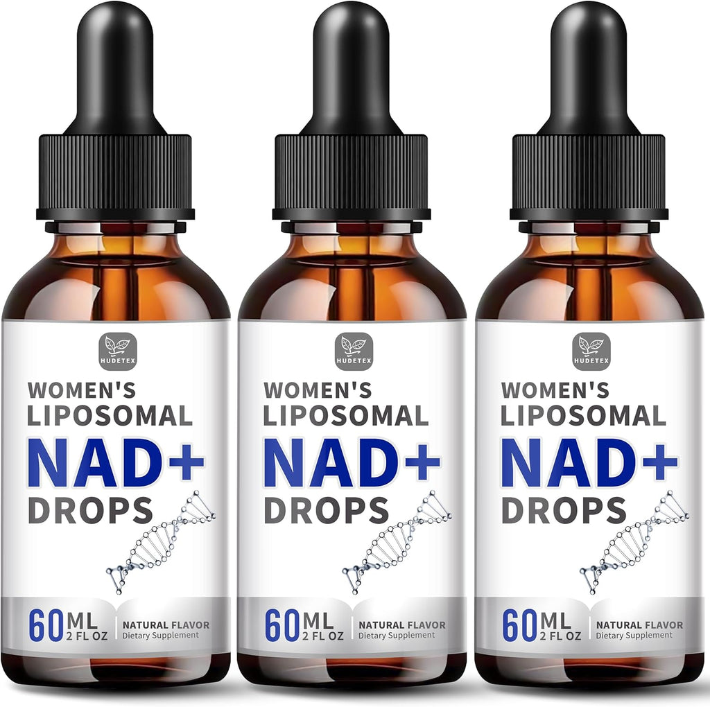 Women's NAD Liquid Supplement, Pure 500mg Liposomal NAD - Cell Regeneration，Energy & Metabolism Support, Vegan,Sugar Free，Additives Free，3 Packs