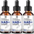 Women's NAD Liquid Supplement, Pure 500mg Liposomal NAD - Cell Regeneration，Energy & Metabolism Support, Vegan,Sugar Free，Additives Free，3 Packs