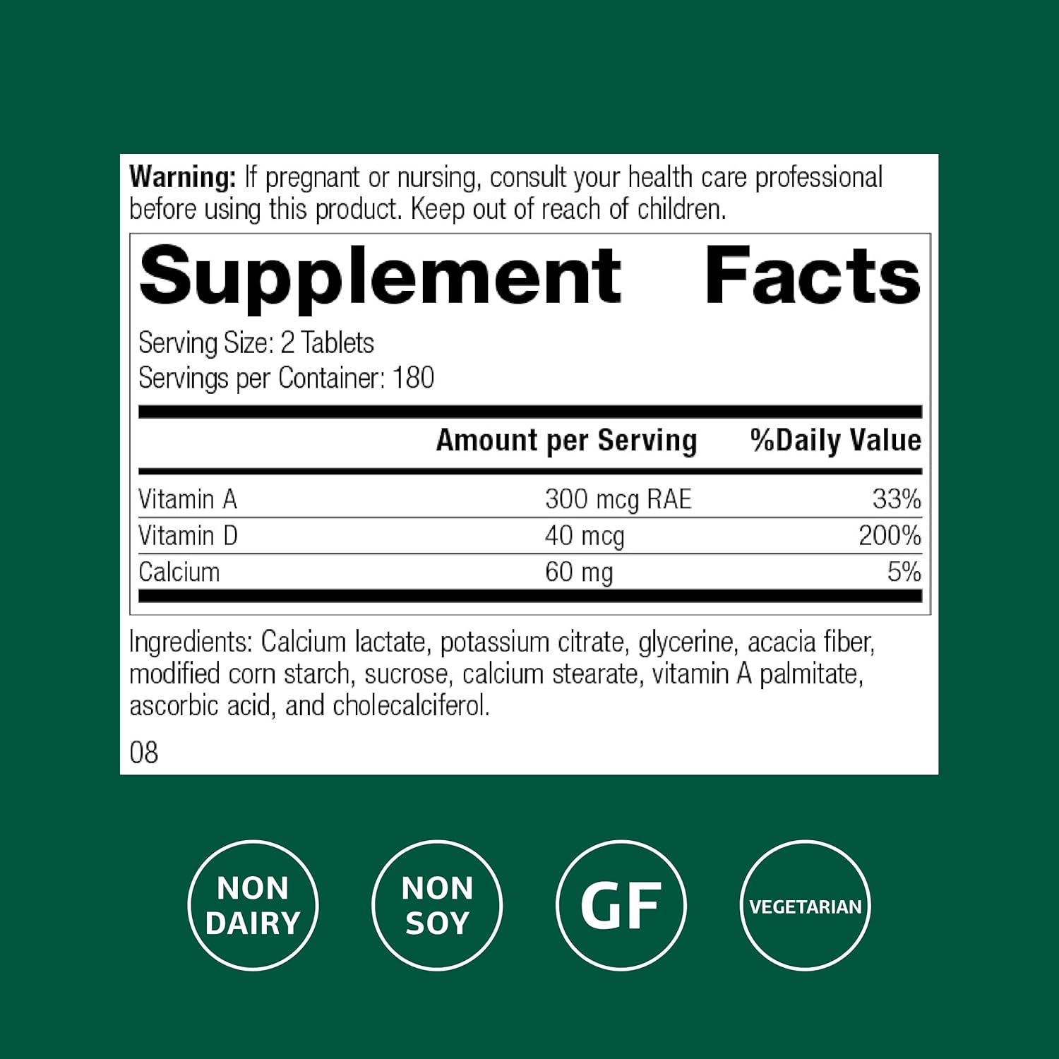Standard Process Cataplex D - Supports Immune Function, Bone Density & Mineral Absorption - Immune Health Supplement with Vitamins A & D - Gluten-Free, Non-Dairy & Non-Soy - 360 Tablets
