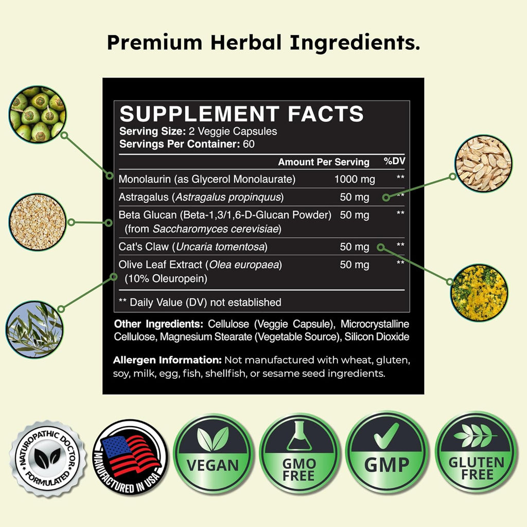 Zenmen Pre-Testing Complete Bundle - Helps Balance Your System Before Testing - 3 Tick Immune Support + 2 Monolaurin Capsules