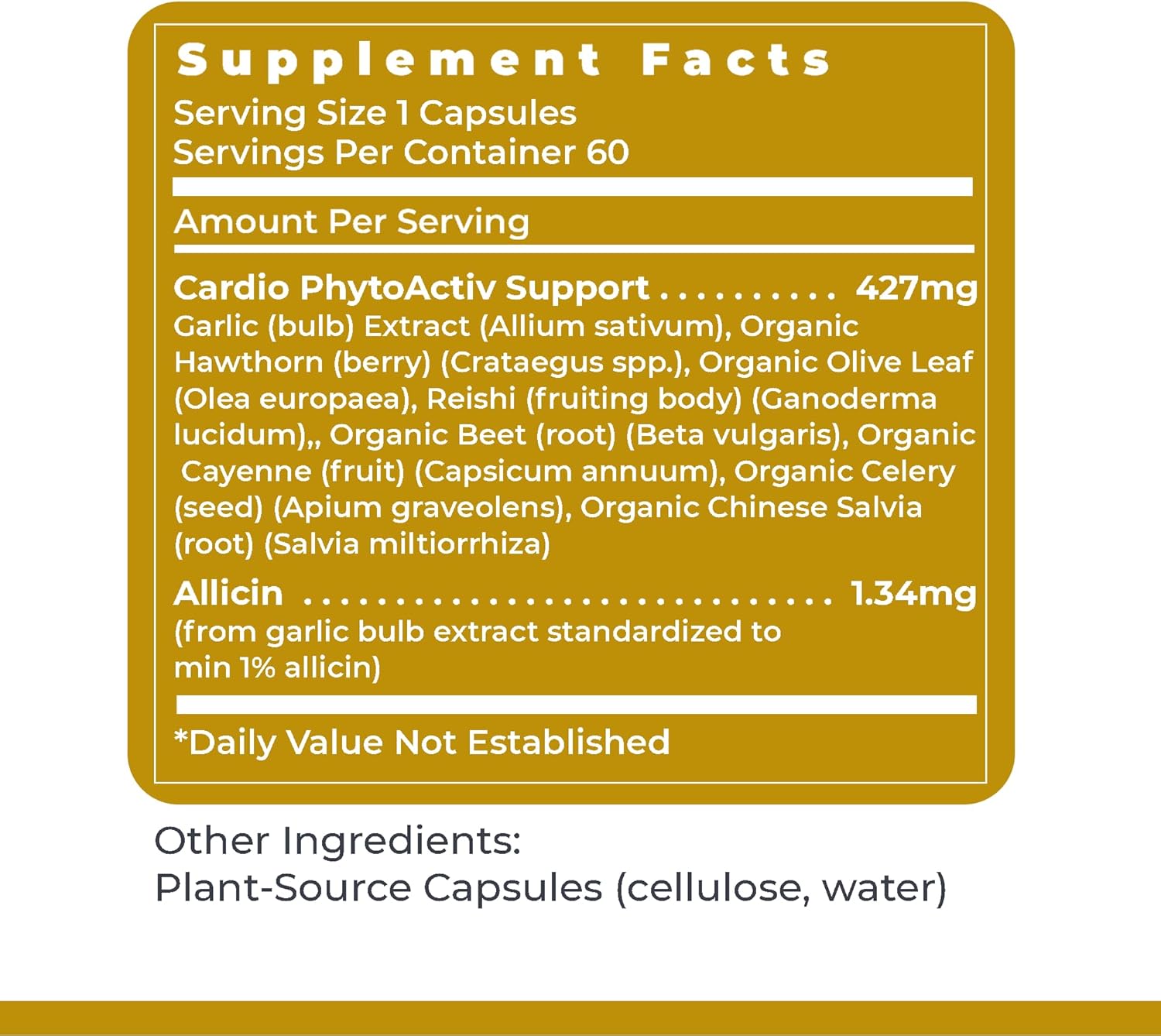 Premier Research Labs Premier BP Complex - Heart Health Supplements, BP Formula, Garlic Allicin Supplement, Natural Herbal BP Support Pills with Reishi & Cayenne Pepper - 60 Vegetarian Capsules