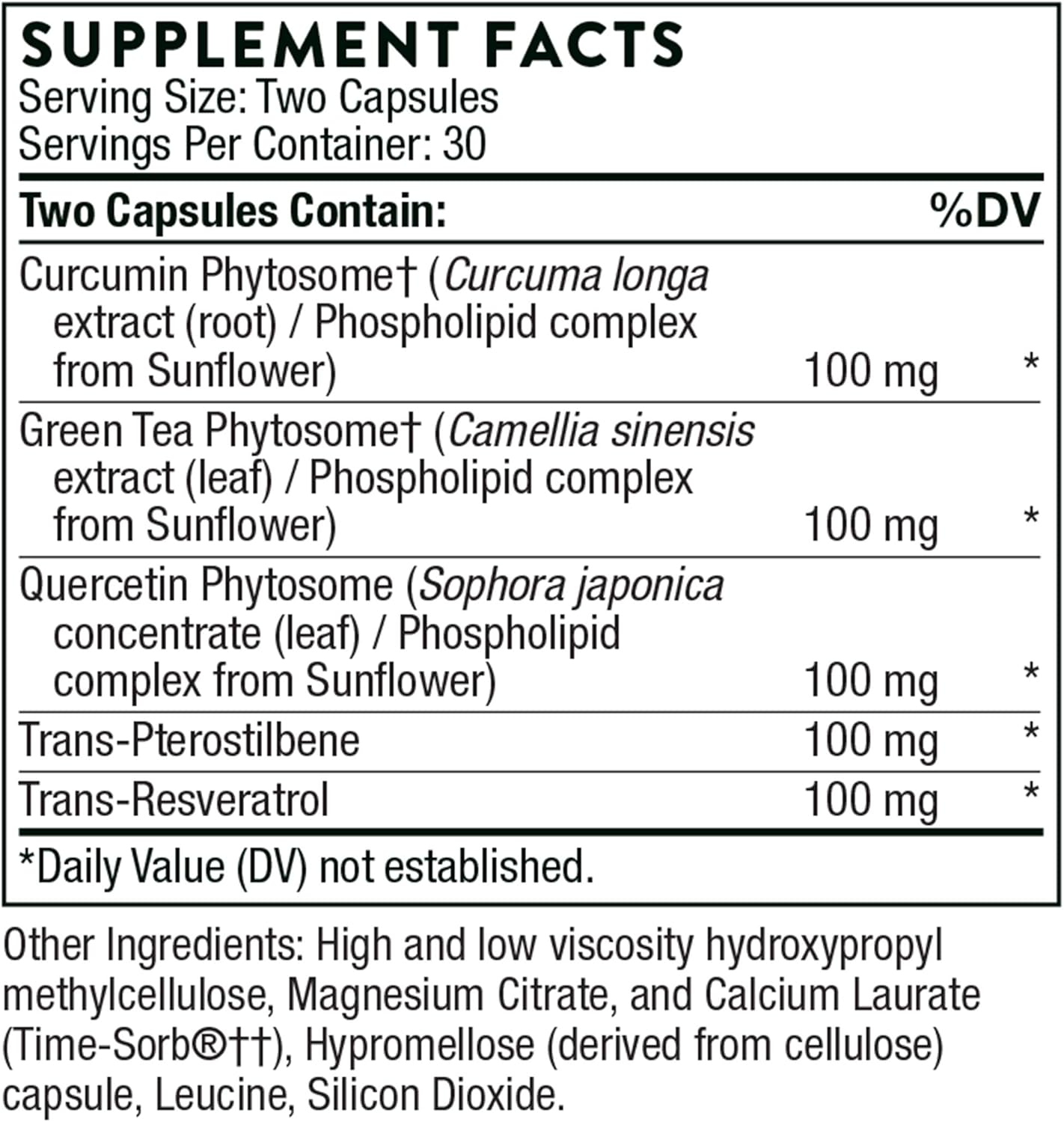 THORNE PolyResveratrol-SR - Trans-Resveratrol Supplement for Healthy Aging* - 60 Capsules