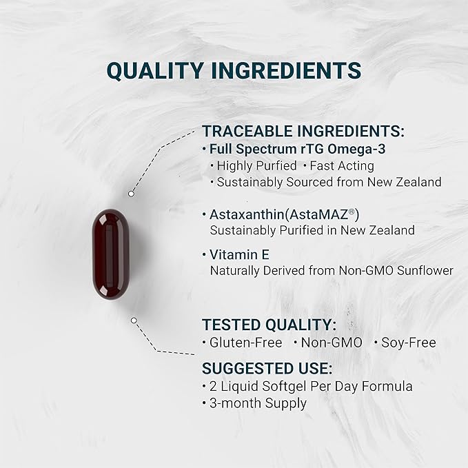 Naturalis Ultimate rTG Omega 3 Fish Oil 1800mg from Wild New Zealand Tuna | IFOS Certified & Sustainably Sourced | Full Spectrum Omega3s EPA, DHA & DPA | 180 Softgels