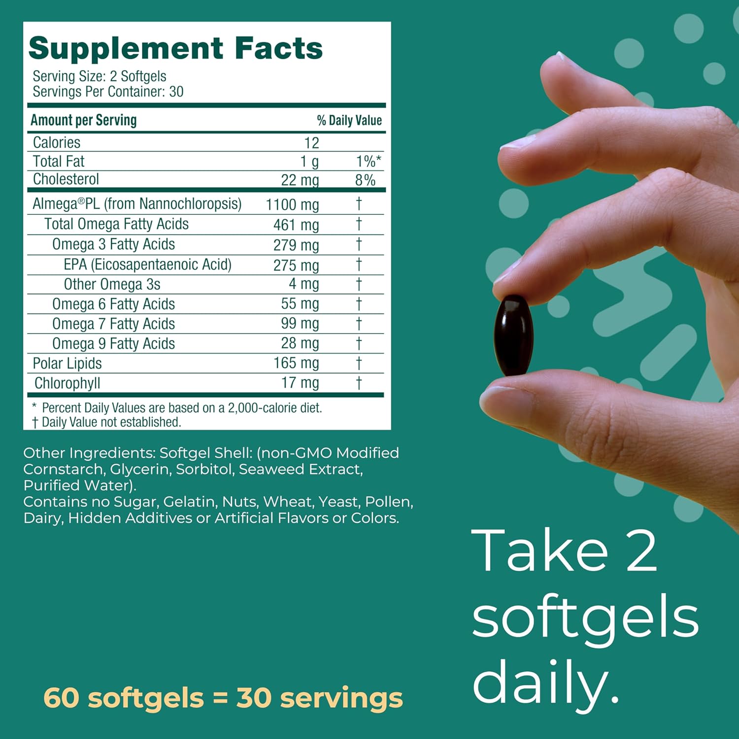 Iwi Life Heart Omega-3, 120 Softgels (60 Servings), Vegan Plant-Based Algae Omega Fatty Acids + EPA, Heart Health Support Dietary Supplement, Krill & Fish Oil Alternative, No Fishy Aftertaste