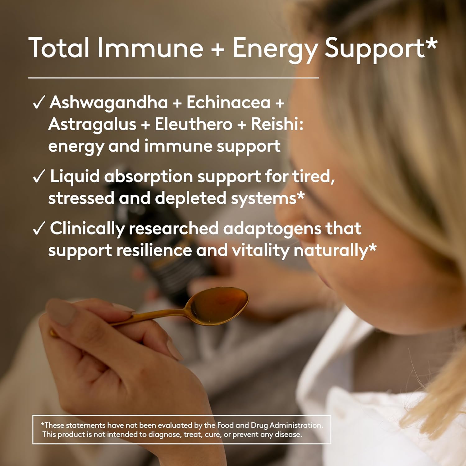 Immune + Energy Syrup, Herbal Formula with Ashwagandha, Echinacea, Astragalus and Ginseng, High Absorption, Easy to Take, Caffeine-Free - 6.7 Fl oz (40 Servings)