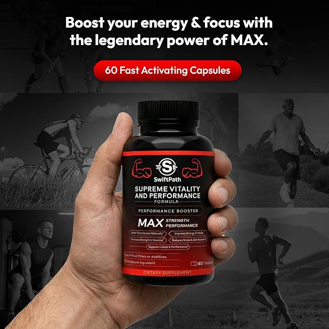 Supreme Vitality for Men – Daily Energy & Wellness Support – Clean, Stimulant-Free Supplement for Active Lifestyle, Endurance & Balance – 60 Capsules