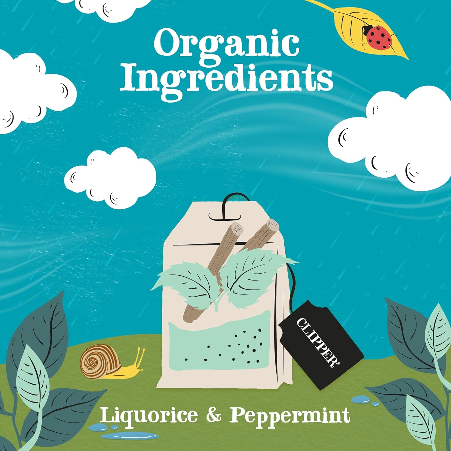 Clipper Tea Peppermint & Licorice Teabags – Caffeine Free, USDA Organic, Great Hot or Iced – Sweet, Refreshing, Natural, Fair & Delicious Sweet – 50 Tea Bags
