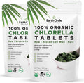 Organic Chlorella Tablets 400 Count | High Potency Superfood | Chlorophyll Pills from 100% Pure Green Algae | Broken Cell Wall for Maximum Absorption | Vegan, Kosher, Non-GMO | 4 Tabs per Day (2-Pack)