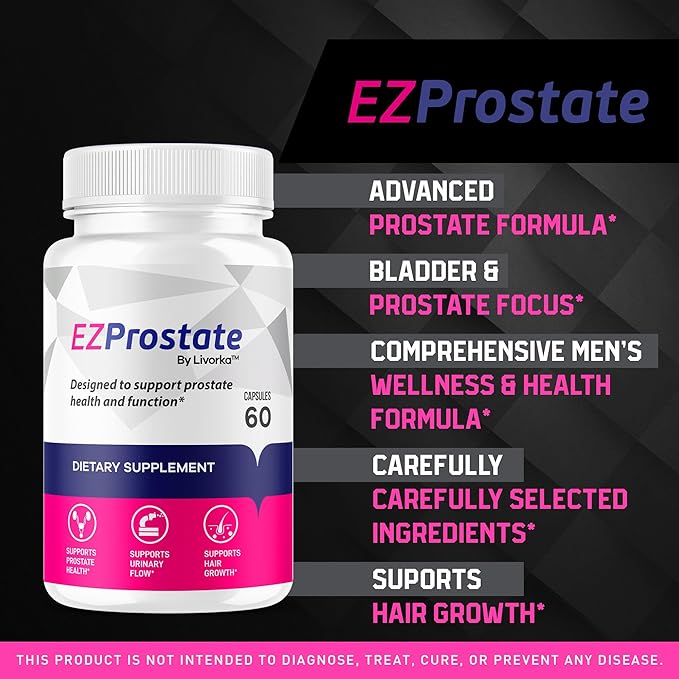(5 Pack) EZ Prostate Supplement, EZ Prostate Capsules, EZ Prostate Pills, EZ Prostate, EZ Prostate Pills for Men, EZprostate Supplement for Men, EZ Prostate Advanced Formula, 300 Capsules for 5 Months