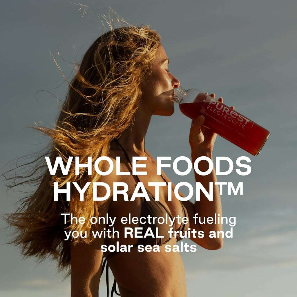 Purest Electrolyte Passion Cherry Powder Packets – Whole Food Hydration - Organic Freeze-Dried Fruits and Solar Sea Salts for Ultimate Electrolyte Balance