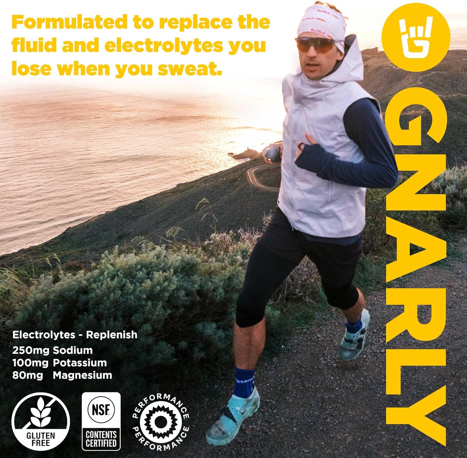 Gnarly Nutrition Hydrate Electrolyte Powder – Lemonade Exercise Hydration Drink Mix – NSF Sport Certified – Electrolyte Solution, Performance & Recovery – Lemonade, 14.10 oz